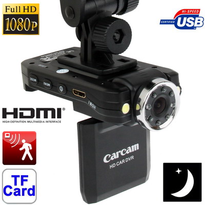 2.0 inch LCD Screen Full HD 1080P Car Camera Vehicle DVR with 8 IR + 2 Super Bright LED Night Vision Lights